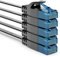 deleyCON 5x 0,25m CAT6 Cavo Piatto Cavo di Rete 1000 Mbit Gigabit LAN - Cat 6 RJ45 Cavo Ethernet Cavo Patch Cavo di Installazione Sottile Piatto - per Internet Interruttore Router Modem - Nero