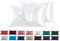 Satin Kissenbezug 50 x 90 cm 2 Stück- 100% Satin, Superweicher Kopfkissenbezug, Kissenhülle Weiß