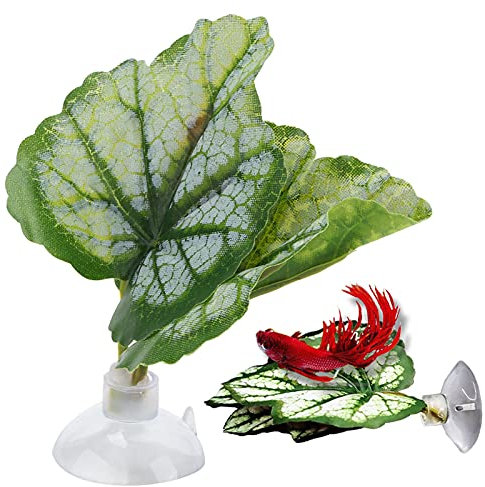 Restokki Kampffisch Betta Hängematte Aquarium zubehoer Aquarium Pflanzen künstlich Aquarium Fische, das Licht und lebensechte Ruhepunkt Simulation von wunderbaren Habitat