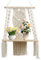 Tuzsocr Boho Macrame Wall Hanging Shelf,boho Room Decor Floating Shelf,Wall Hanging Holder Hanging Bohemian Shelf Tapestry,Macrame Handmade Cotton Rope Shelf Plant Holder,for Home Wall Decor