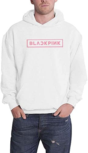 BlackPink Hoodie Shut Down Photo Grid Logo Official Unisex White Pullover L