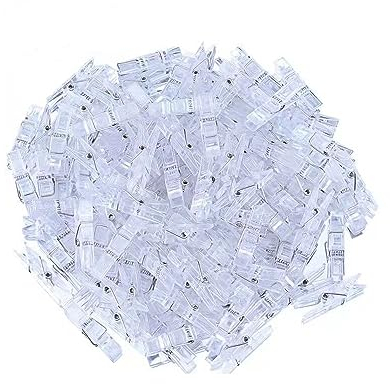 Mini Pince a Linge,100 PCS Chevilles Transparentes Clips Photo Chevilles à Vêtements Pince Plastique pour Artisanat Art Bricolage Fête Décoration Mariage 3 * 25mm