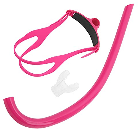 RiToEasysports Équipement de Respiration D'entraînement, Tuba monté à l'avant avec Embout en Silicone pour la Natation sur Les Genoux (Rouge)