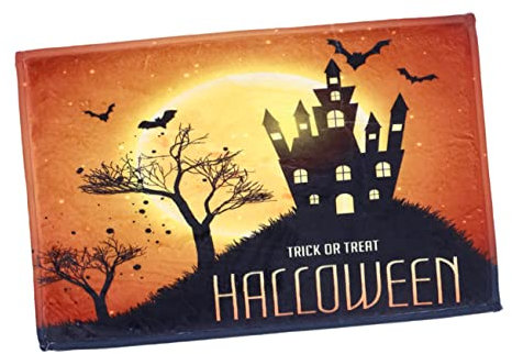 Cabilock Non-slip Coir Door Mat Large Size 40x60cm Halloween Decorative Runner Mat