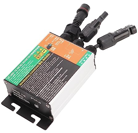 BuyWeek Solar Grid Tie Inverter 180W Solar Micro Wechselrichter Wasserdichter Reiner Sinus Microwechselrichter MPPT, DC10.8-30V PV Eingang AC180-280V Ausgang
