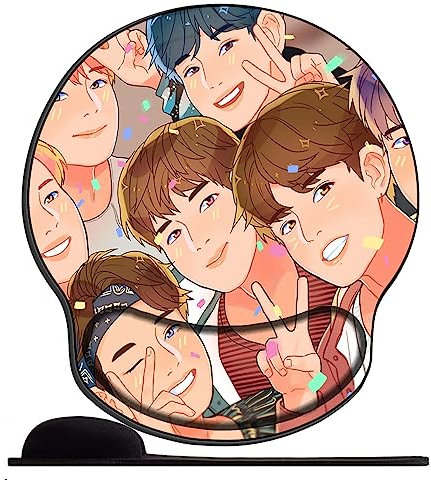 Gel Mauspad ergonomische Handgelenkauflage Boy BTS Sty49 Office Komfort Mousepad Handgelenkpolster Handauflage Gelkissen Gelpolster für Computer Laptop Notebook