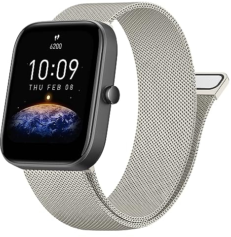 Vancle Cinturino per Amazfit Bip U Pro, Bip 3 Pro/Bip 3/Bip S/Bip S Lite/Bip U/Bip/Bip Lite, cinturino di ricambio per Amazfit Bip 3 Pro (Starlight)