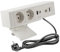GTV - Enchufe para muebles BAR, enchufes múltiples, 2 enchufes franceses, 1 x USB A, 1 x USB C, 1 x RJ45 1 x HDMI, longitud de cable de 1,5 m, color blanco, para escritorios, mesas, cocinas y oficinas