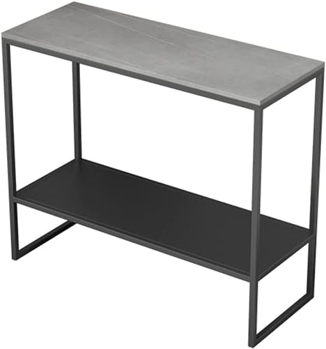 Leiter Schmaler Nachttisch, Couchtische, Wohnzimmer-Konsolen- und Sofatische, Studio-Dekorations-Beistelltisch, 2-stufiger Marmor-Beistelltisch zum Halten von Zeitschriften, Vasen, (Größe: 65 x 25 x