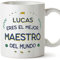 MUGFFINS Tazas Personalizadas para MAESTRO hombre - En Español - Mejor del Mundo - 11 oz / 330 ml - Regalo Personalizable original y divertido