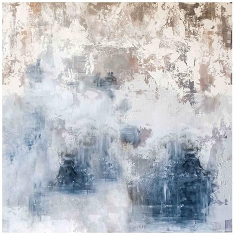 Bilderwelten Fototapete Modern 240cm x 240cm Beton-Optik Blau Steintapete Betontapete Vliestapete Tapete Wanddeko Ideen Wohnzimmer Schlafzimmer Küche