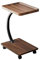johgee Beistelltisch Holz mit Rollen, Couchtisch Holz, C-förmige Stütze, Volumen: 30 * 40 * 58cm, Holzoptik, 4 Rollen (2 mit Bremse), Beistelltische fürs Wohnzimmer, Sofas
