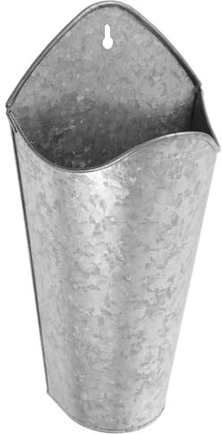 MUCKLILY Rustikaler Metall-blumeneimer Zum Aufhängen Robuste Wandvase Aus Eisen Für Blumenarrangements Platzsparender Blumentopf Für Trockenblumen Und Grünpflanzen Dekorativer Wandblumentop