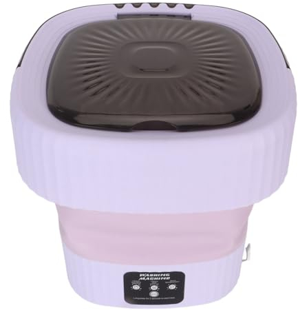 10L Faltbare Waschmaschine, Mini-Unterwäschewaschmaschine, Kleine und Tragbare Waschmaschine, Ideal für Schlafsäle, Hotels und Reisen, Praktische und Kompakte Wäschelösung (Purple)