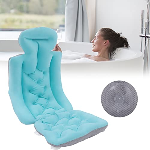 Tapis de bain avec coussin - Pliable et antidérapant - Design ventouse - Pour baignoire intérieure et salle de bain - 113 x 40 cm