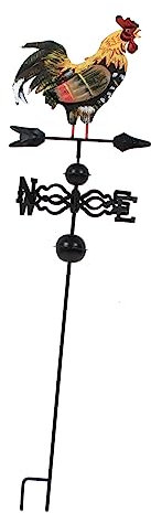 BESPORTBLE Girouette Coq Peinte De Style Européen Décoration De Jardin Ornement Artisanal D'extérieur