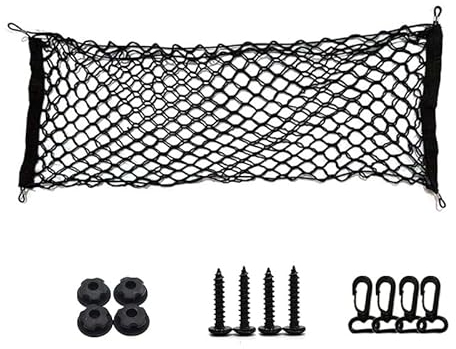 VENBER Kofferraumnetz, für VW Golf VIII Variant 2020-2024 Wagon Antikollisions Aufbewahrungs Kompletter Satz Nylon Kofferraum-Gepäcknetztaschen Auto zubehör,90 * 40CM