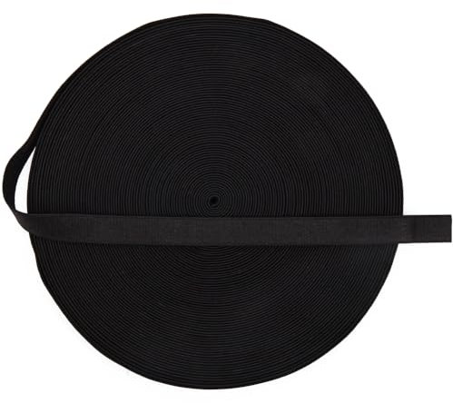 GORGECRAFT 10m Elastisches Band Für BH-Träger 12mm Plüsch Flaches Stretchband Besatz Aus Spandexband Rollenspule Zum Selbernähen von BH-Trägern Dessous Unterwäsche Schultergurten Haargummis Schwarz
