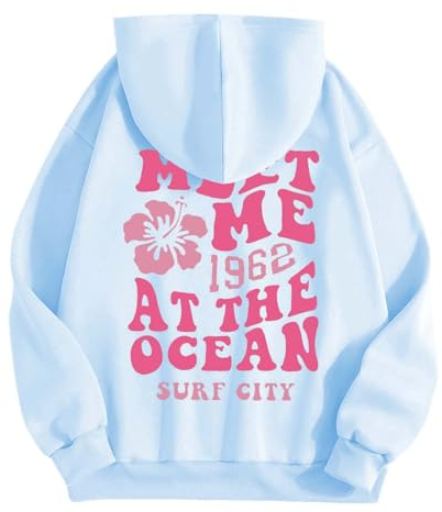 Hoodie Damen Rot Backprint Kapuzenpullover Kapuzenpullover mit Buchstabendruck Für Damen Einfarbig Sportshirt Pulli Langen Sweatjacke Langärmelig Lässig Lose Sweatshirt Sport Style Casual Hoodie