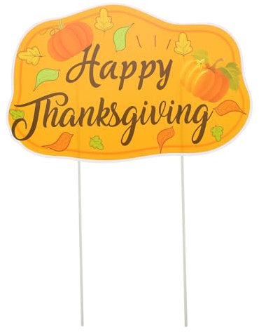 SEWOART 1Stk Thanksgiving-Erdungsstecker thanksgiving dekoration thanksgiving decoration Schilder für den Garten Häuser zur Dekoration Schild mit Pfählen auf dem Festhof Yard Zeichen Dekor