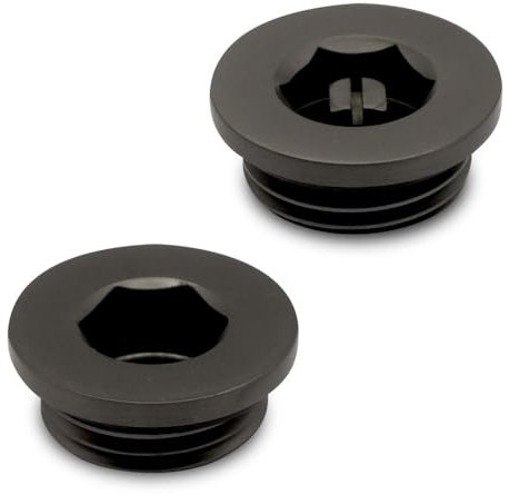 Brushed Gunmetal Bleed Valve & Blanking Plug Set for Radiators & Towel Rails ½ BSP