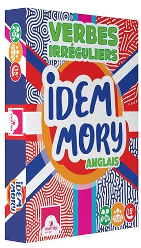 mattika Editions – Idem Mory, unregelmäßige Verben Englisch – Kartenspiel