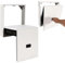 DAOHHFO Schuhwechselhocker mit PVC Sitzkissen, An Der Wand Montierter Klappschuhhocker für den Eingangsbereich, Unsichtbarer Klappstuhl für den Flur, Tragkraft 150 kg, Platzsparend (Reines Weiß)