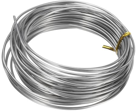 QUARKZMAN Alambre De Acero Inoxidable Calibre 12 2.0mm 10m/33 Pies Alambre Artístico Suave Para Escultura Resistente A La Descoloración Para Fabricación De Joyas Abalorios, Plata