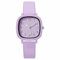 ALCENTIS Novità Orologio da donna quadrato in silicone, Bracciale viola, Elegante