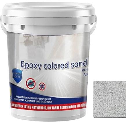 Setauoo Epoxid-Bodenbelag-Farbe, kein stechender Geruch, Hochglanz-Marmor-Effekt, Epoxid-Bodenbeschichtung, Hochglanz-Marmor-Effekt, rutschfest, wasserdicht, sandfarben, für Holz, Beton, Fliesen