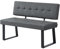 B&D home Sitzbank Sigfrid - Eckbank Esszimmer Mit Lehne, Sitzbank Flur, Pflegeleichter Bezug In Wildlederoptik Grau, Kaltschaum-Polsterung, Für Esszimmer, Küche & Flur, 120 cm