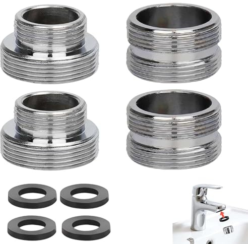 FMPXYYA Adattatore Rubinetto Universale M16-M20 M22-M22 con 2 guarnizioni per Ogni Pezzo, Raccordo Multifunzione per Cucina Bagno Giardino Resistente alla ruggine e Facile da installare