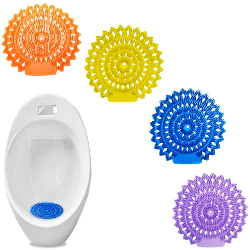 16 PCS Urinal Screen Deodorizer, Prefdo Urinal Cakes Anti-Splash Odor Protection for Men Bathroom Restroom Toilet, Lemon, Ocean, Orange & Lavender Scents