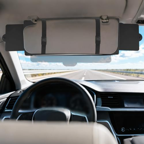 Sun Visor Extender for Car, Polarized Sunvisor Anti-Glare Car Visor Extender Blocker Extension with PC Lenses Safe Driving Attachment for Sedans SUVs Vans Sports Cars Accessories