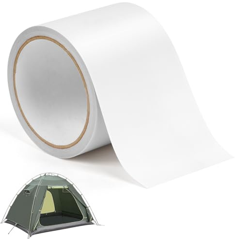 AOOWU Zelt Reparaturband, 7CM*8M PVC Planenband, Professional Unsichtbares Wasserdichtes, UV-Beständig Tape, Reparaturklebeband für PVC-beschichtetes Zelt/Markise/Pavillon/Abdecktuch
