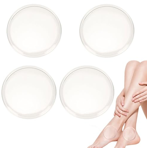 AIWXEEU Hockey Ankle Gel Pads, 4 Pieces Transparent Ankle Protector Discs, Ankles Cushion Discs, for Boots Hiking Ice Skating Roller Skating