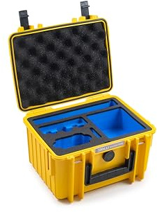 B&W International Schutzkoffer 2000 (PP.66) für DJI Osmo Action 6 und viel Zubehör – Gelb – wasserdicht und staubdicht (IP67), stoßfest, mit passgenauem Inlay