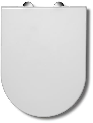Croydex D Shape Soft Close Toilet Seat Made from Recycled Material (Baveno) | Quick release button for easy cleaning | Antibacterial treated suface | Durable and eco friendly material