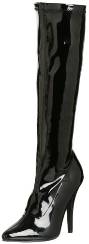 Pleaser SEDUCE-2000 Damen Stiefel , Gr. 43 ( 10 UK), Schwarz (Noir brillantUK)