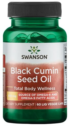Swanson Black Cumin Seed Oil 500 Milligrams 60 Liq Vegcap