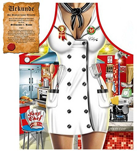 Sexy Grillschürze ! Top Scherzartikel zum Geburtstag, für Partys, Karneval,…: Sexy Chef !! GRATIS Urkunde dabei !!