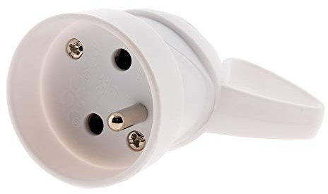 Zenitech - Conector hembra de anilla 1 toma 16A 2P+T - blanco