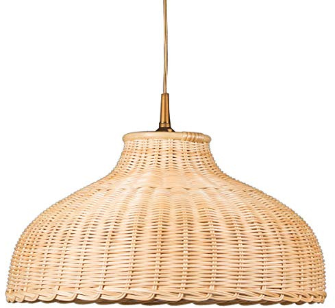 Pendellampe Rattan Korbleuchte Boho Landhaus Hygge skandinavischer Stil