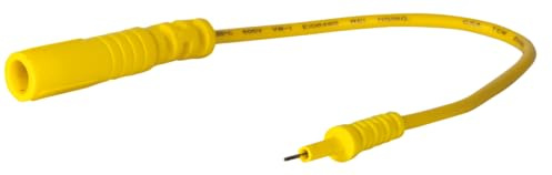 SW-Stahl 32225L-12 Prüfkabel 0,6 mm Stecker, Gelb, 190 mm Messleitung | Elektronik Diagnosekabel für Multimeter, robustes Testkabel und Prüfleitung, flexibles Messkabel Zubehör für die Elektrik