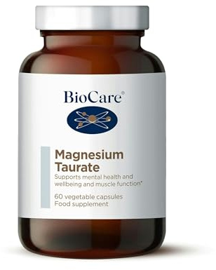 BioCare Magnesium Taurate, 60 Capsules | Well-Absorbed Magnesium for Tiredness, Energy, Muscle and Nervous System Support