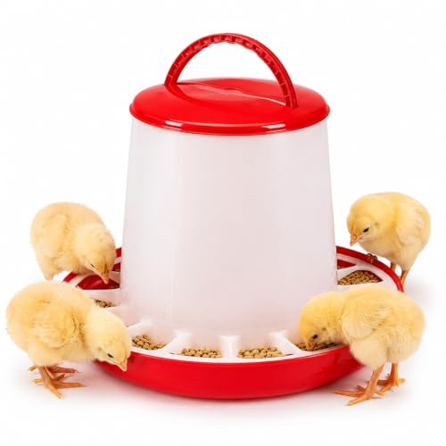 Melko® Distributeur de nourriture pour volailles 6 kg antibactérien Poules Canards tränk volaille Distributeur Mangeoire automatique