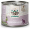 Wildes Land - Nassfutter für Katzen - Nr. 4 Kaninchen & Huhn - 6 x 400 g - Getreidefrei - Extra viel Fleisch - Beste Akzeptanz und Verträglichkeit
