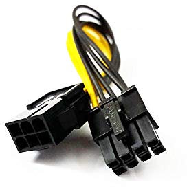 câble Adaptateur Alimentation 6 pins vers 8 pins pour Carte Graphique
