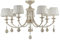 Casa Padrino Barock Kristall Kronleuchter/Lüster 7 Flammig Beige Ø 87 x H. 59 cm - Barockstil Möbel