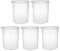 sourcingmap Measuring Cup 250ml PP Plastic Graduated Beaker Transparent for Lab Kitchen liquids 5pcs